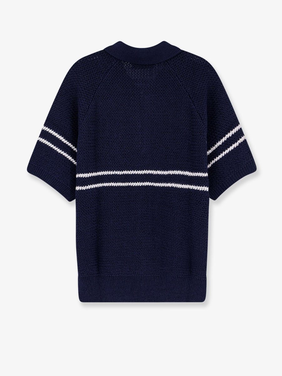 DUNST Half-Zip cotton blend sweater, view 4