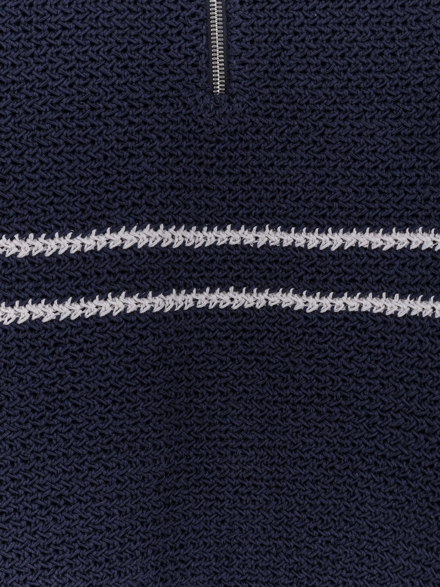 DUNST Half-Zip cotton blend sweater, view 5