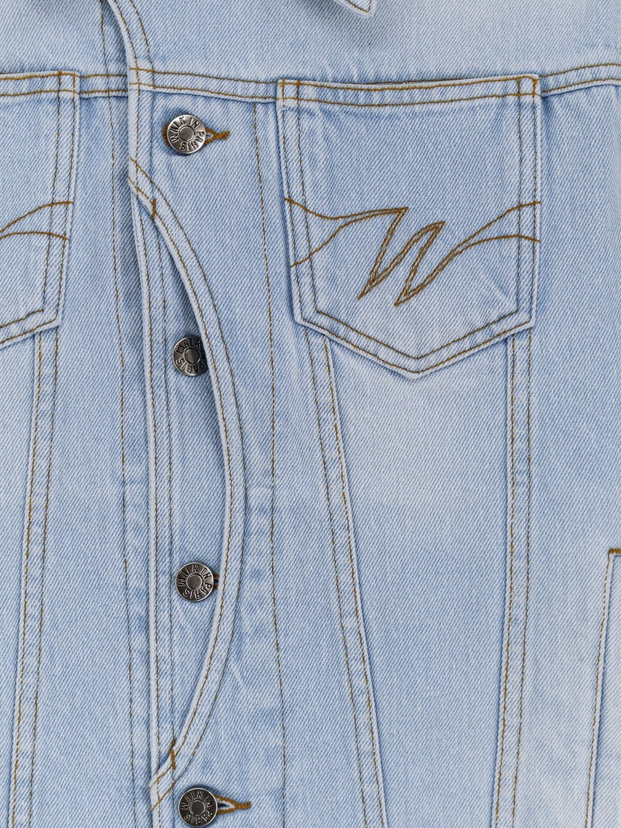WALK IN PARIS Postman blue denim jacket, view 3