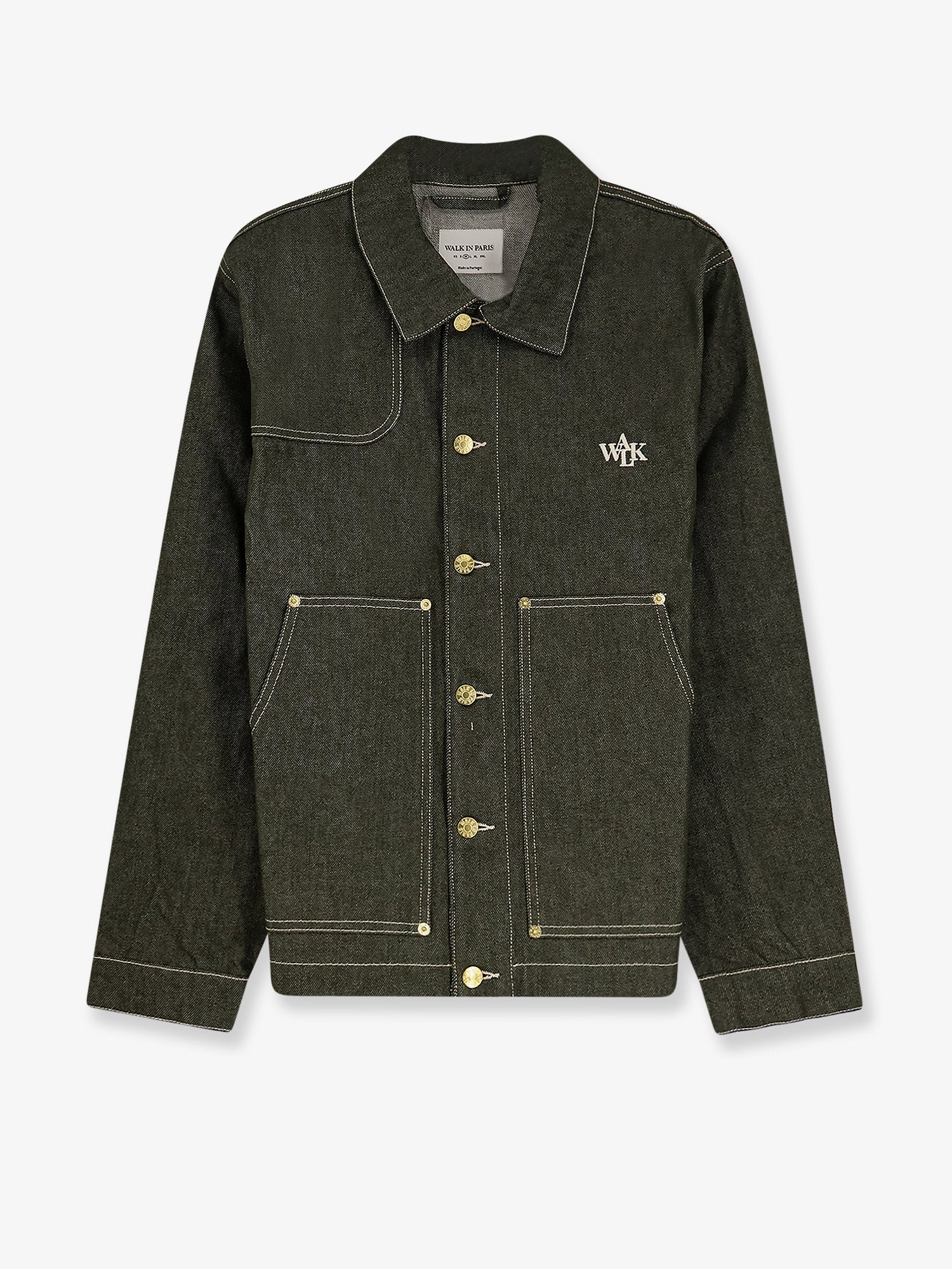 WALK IN PARIS Carpenter's green denim jacket