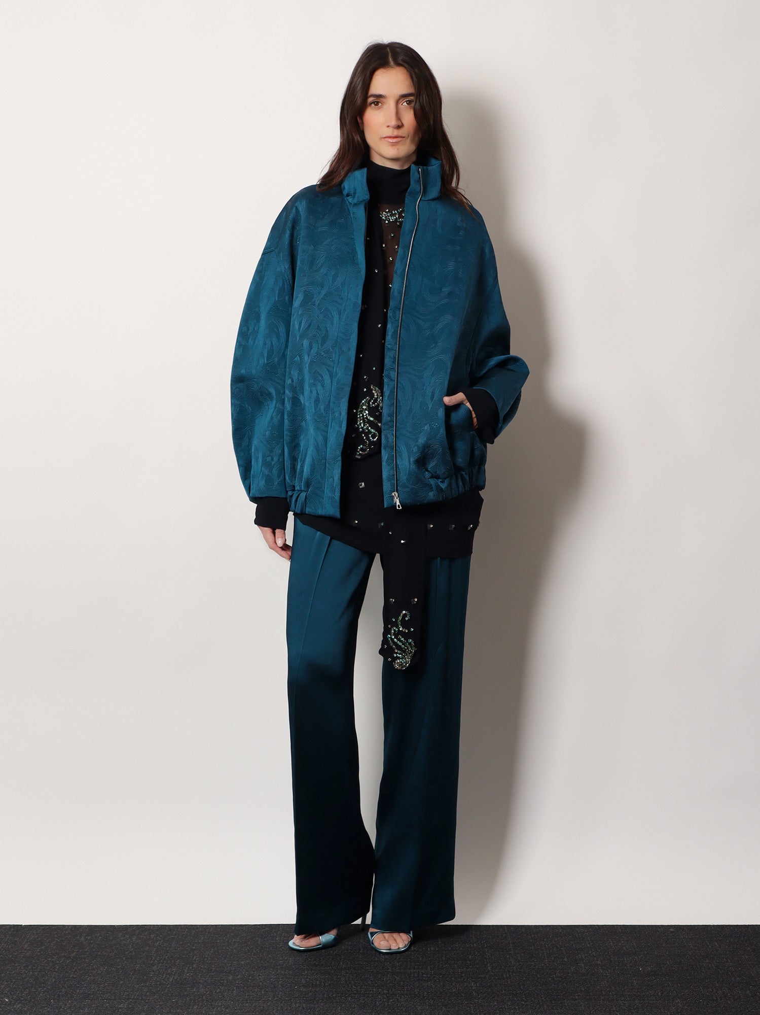 Dries Van Noten Portias satin trousers, view 2