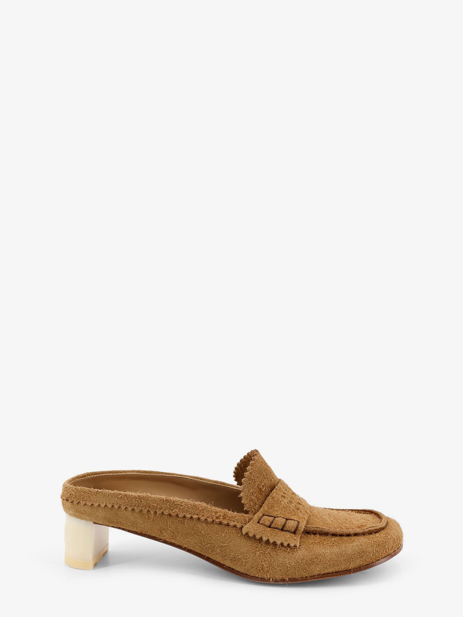 MM6 Maison Margiela Suede sandals with iconic engraved logo
