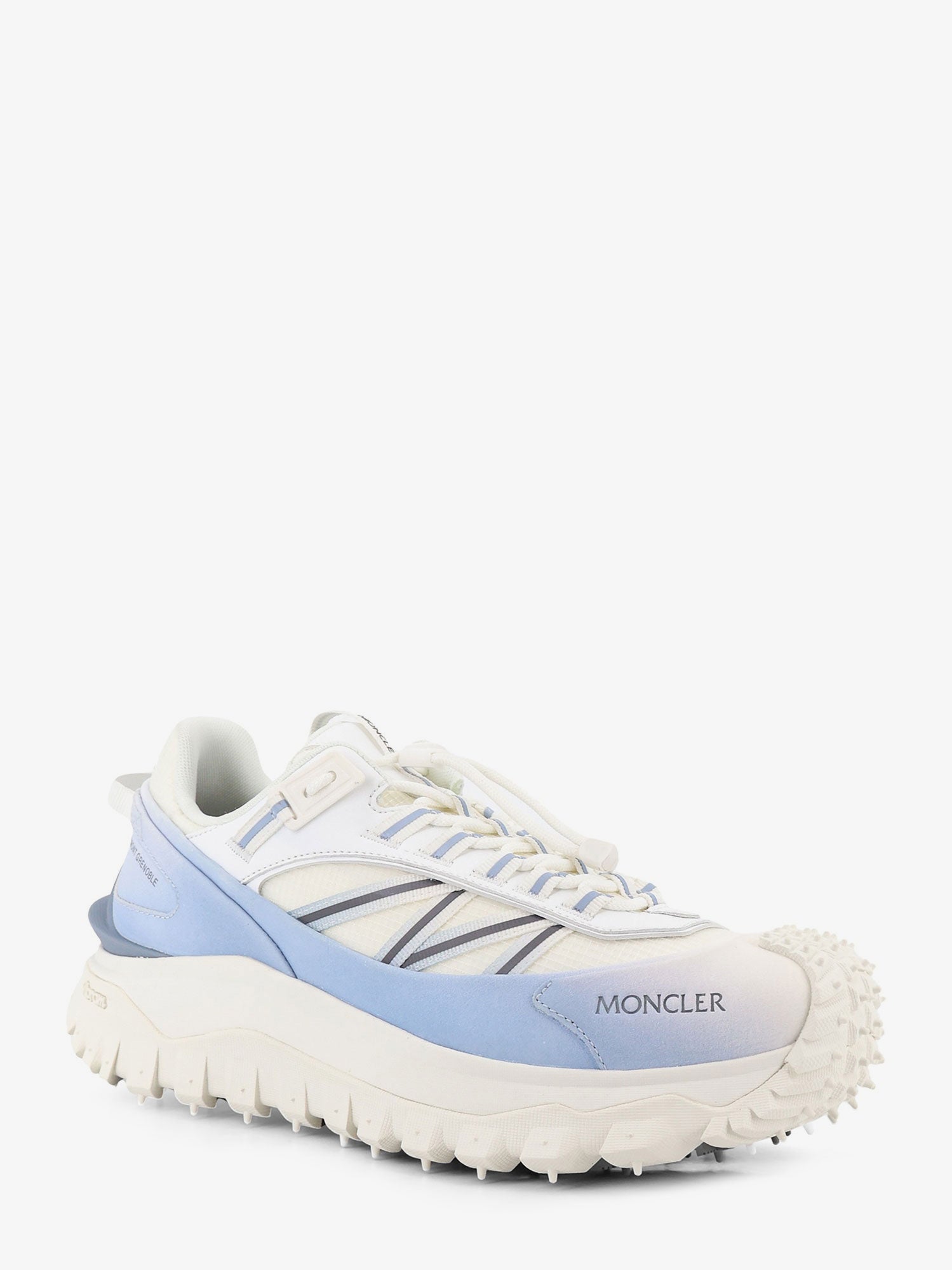 Moncler Trailgrip sneakers in technical fabric and mesh with side lettering logo, view 2