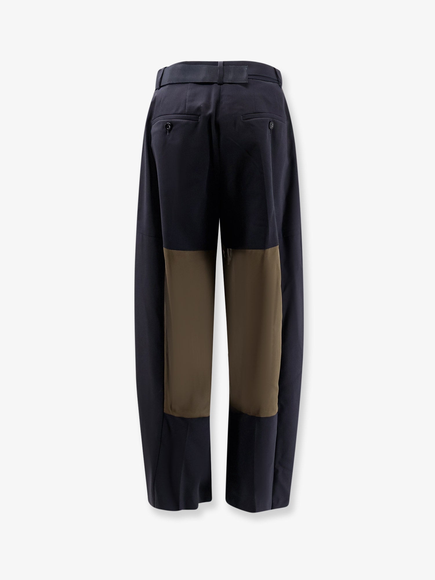 SACAI Wool blend trousers with nylon inserts, view 2