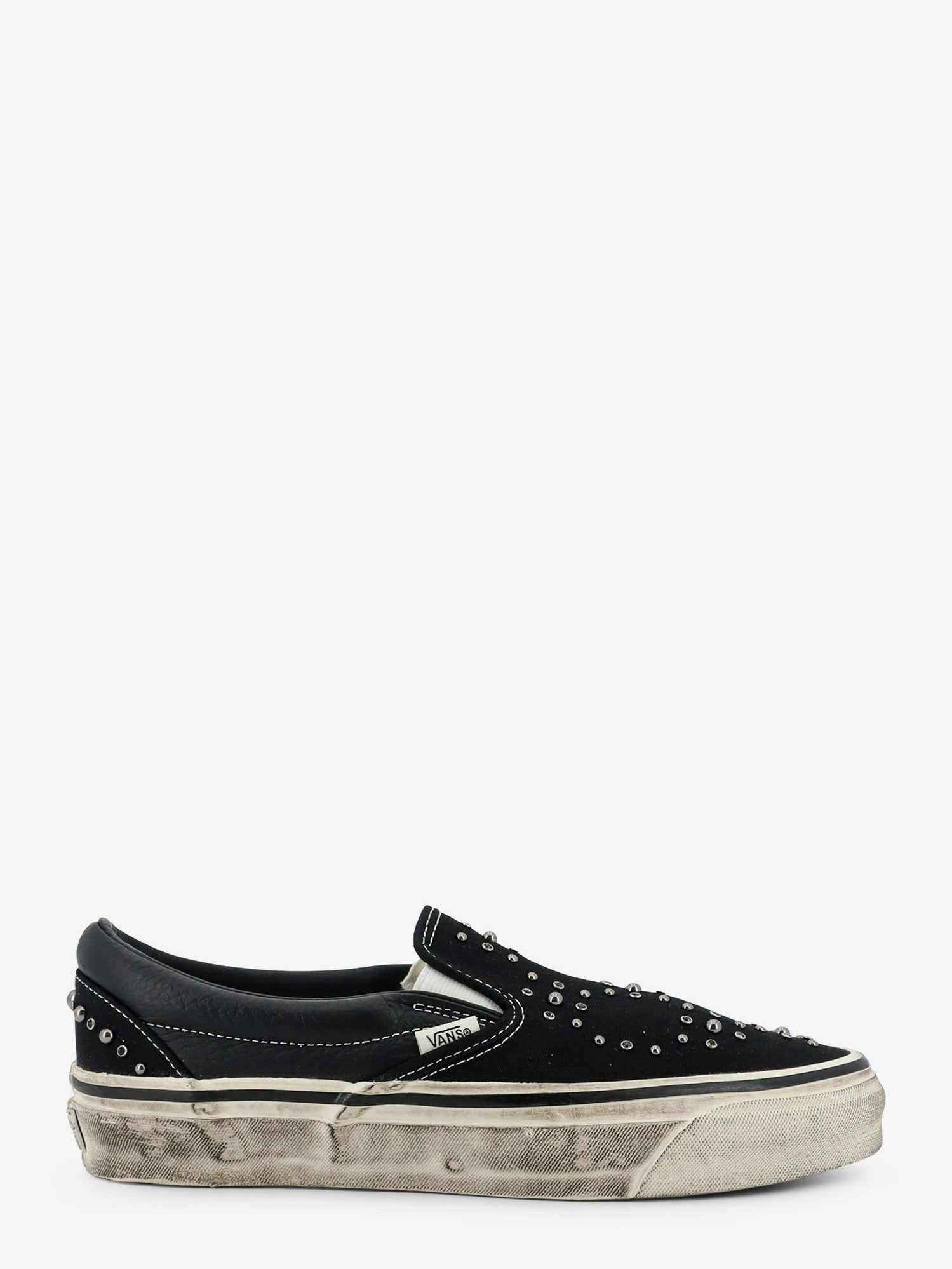 VANS Lx classic slip on 98 canvas and leather sneakers with all-over metal beads