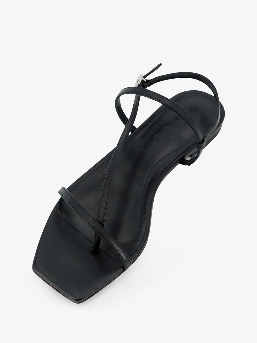 AEYDE Ella flat leather sandals, view 4