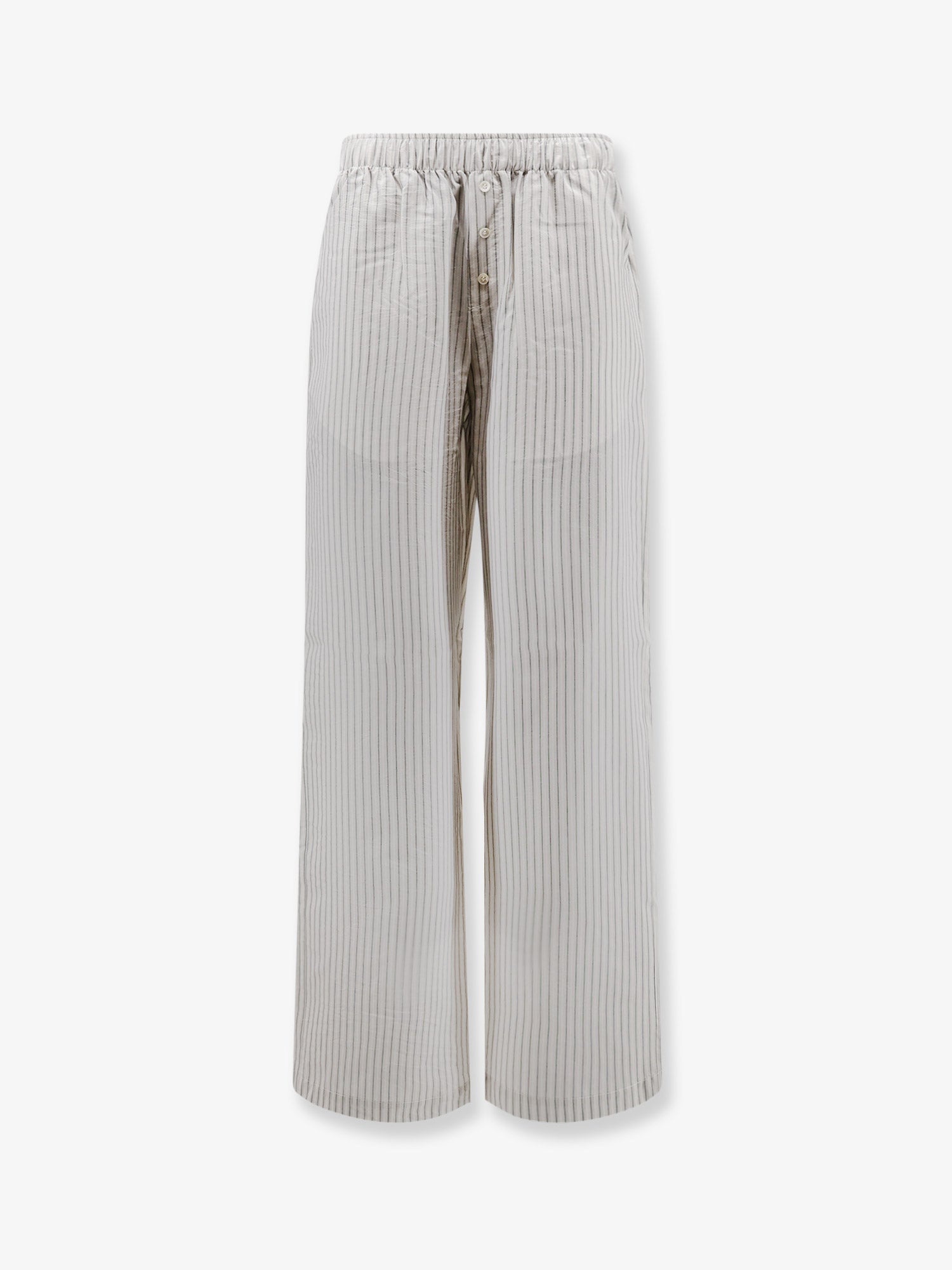 ROHE Silk trousers with striped pattern