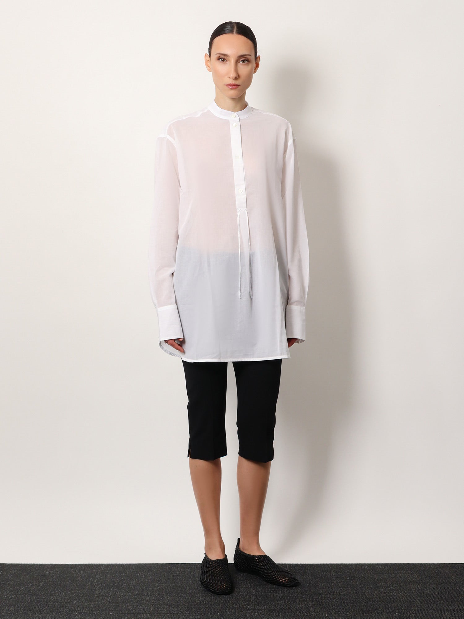 Toteme Stand collar organic cotton shirt, view 2