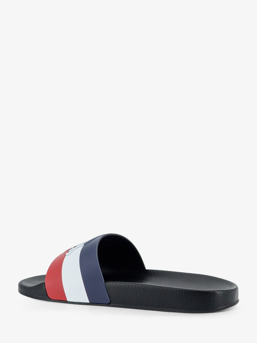 Moncler Basile rubber sandals with front logo patch, view 3