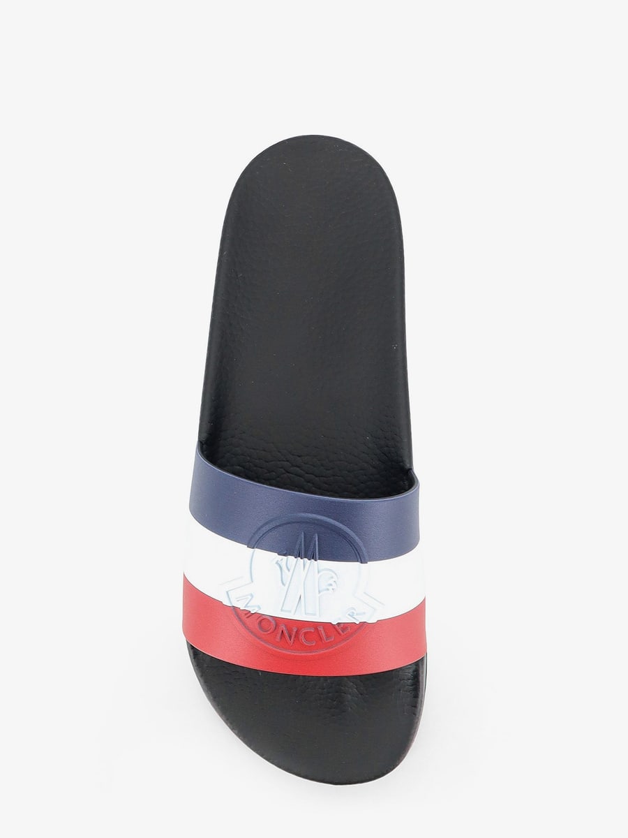 Moncler Basile rubber sandals with front logo patch, view 5