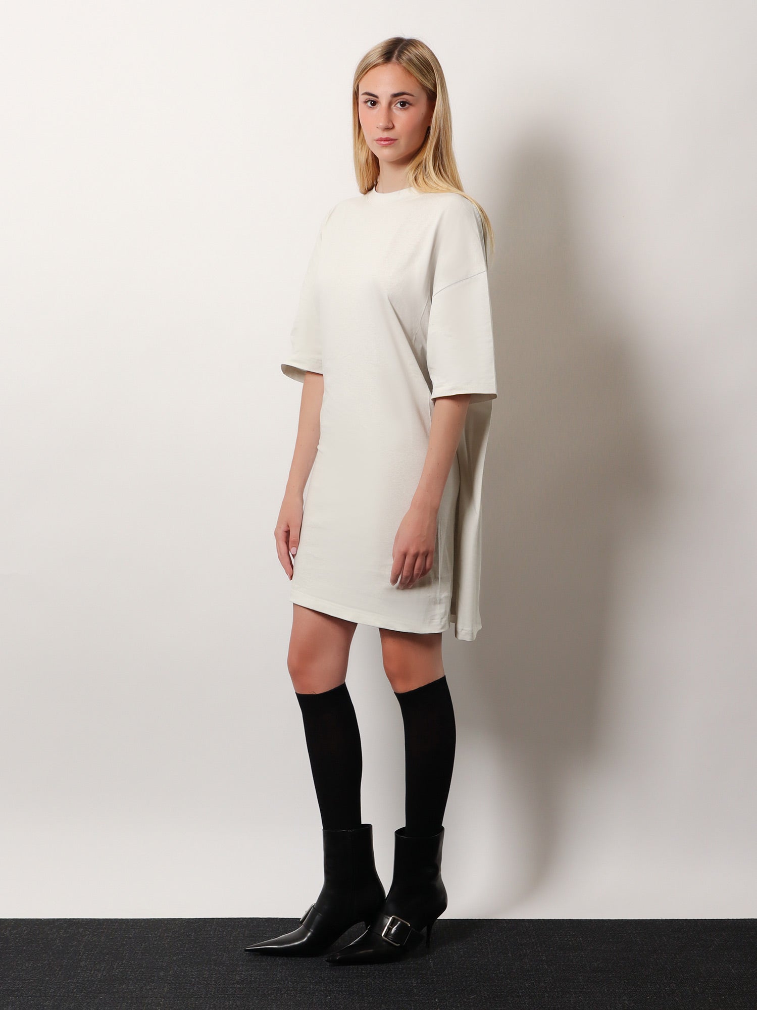 Balenciaga Cotton jersey Semi fitted short dress, view 2