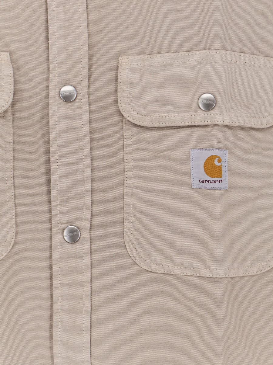 Carhartt WIP Prescott canvas jacket with front logo patch, view 3