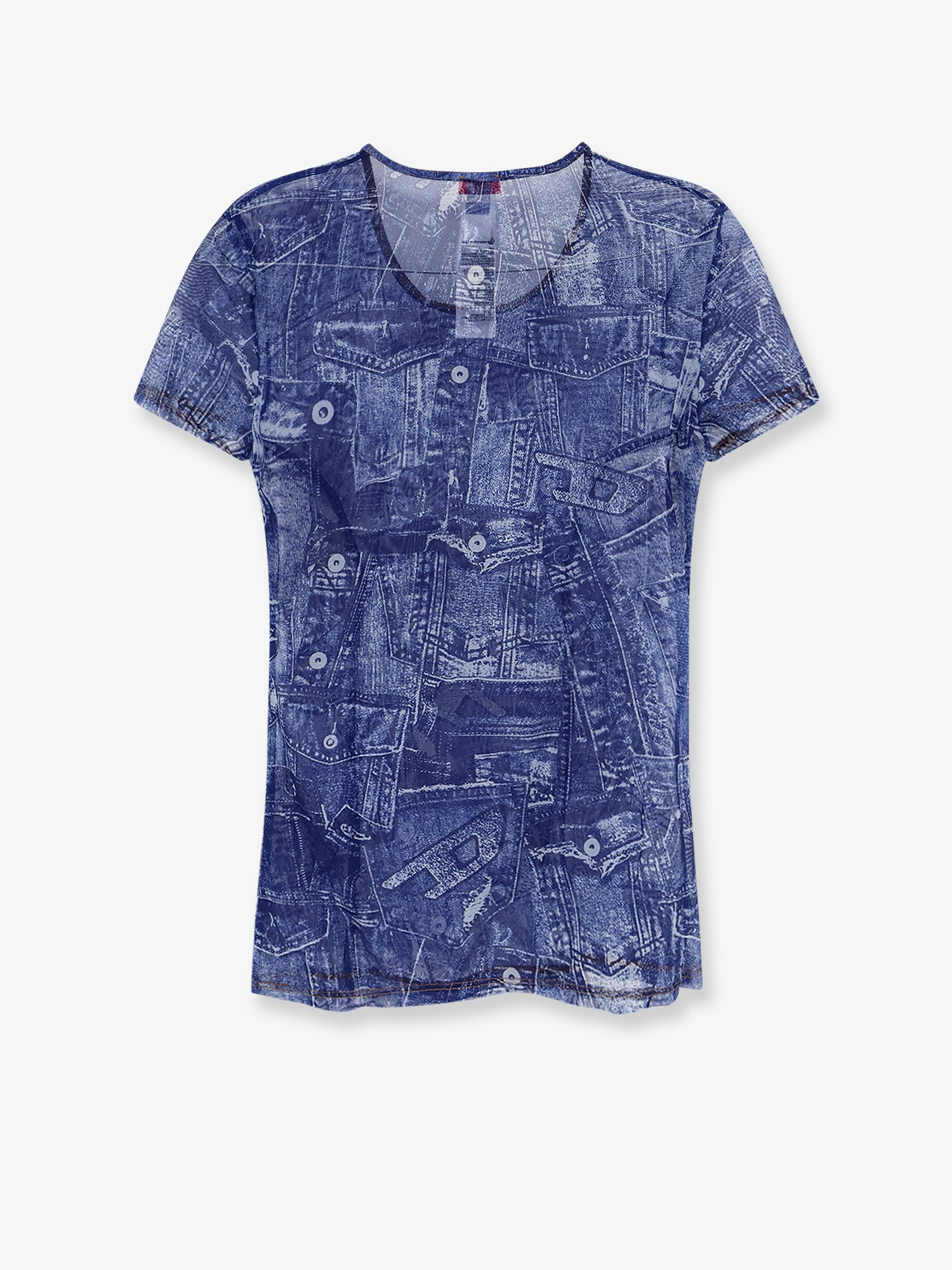 Diesel Kasia t-shirt with denim print, view 2