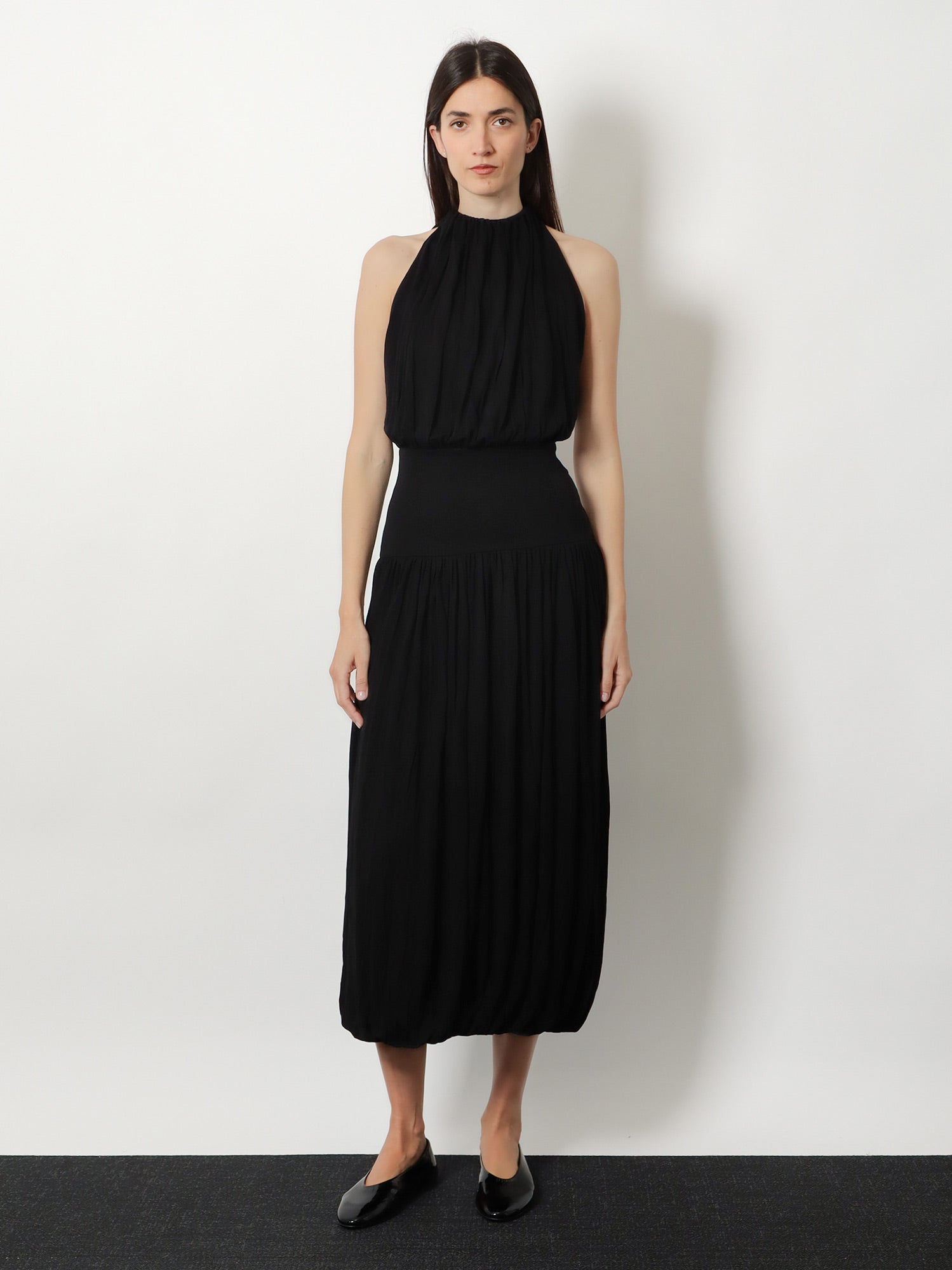 Toteme Soft Gathered viscose dress, view 2