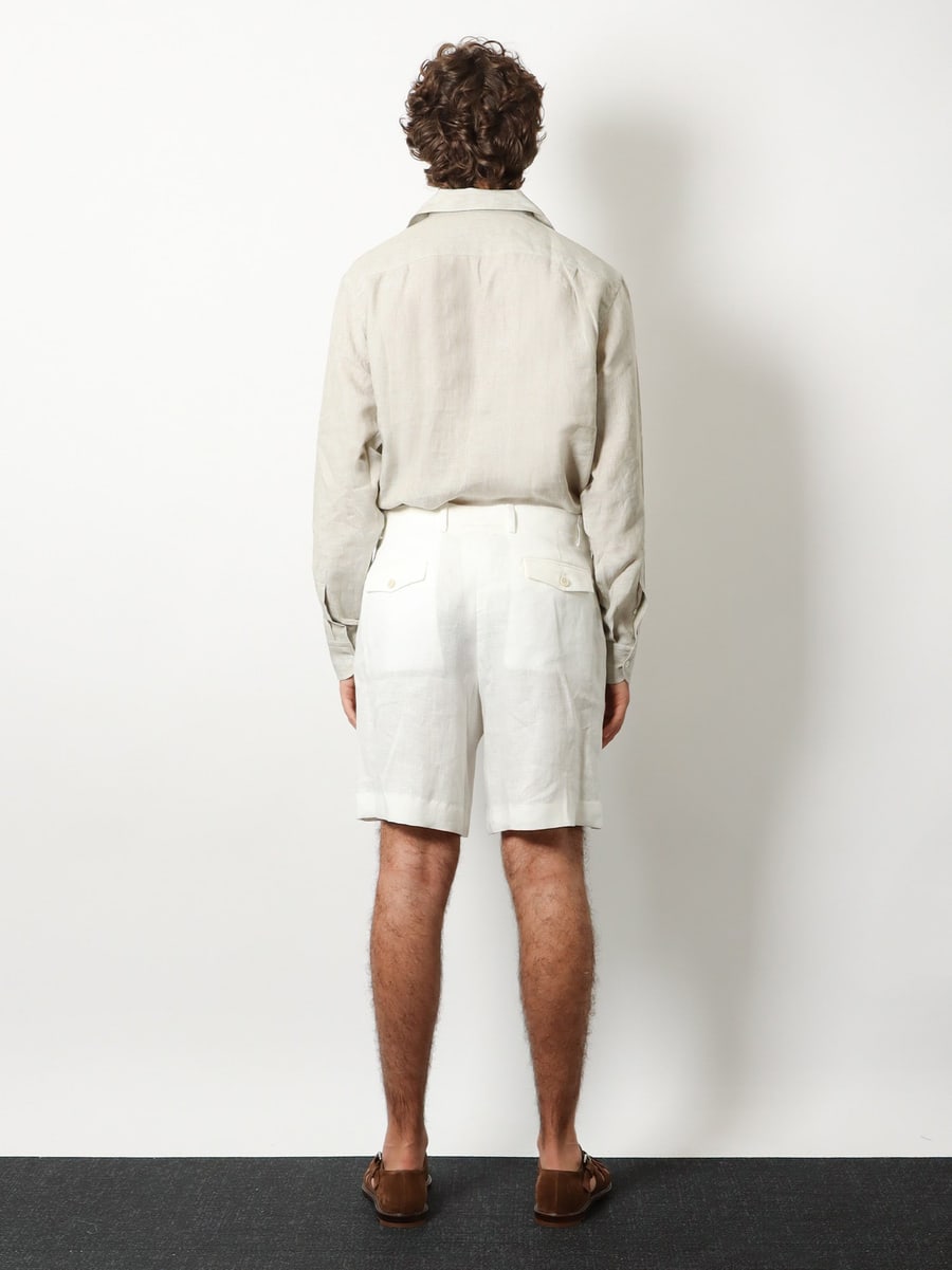 LARDINI Linen shorts, view 3