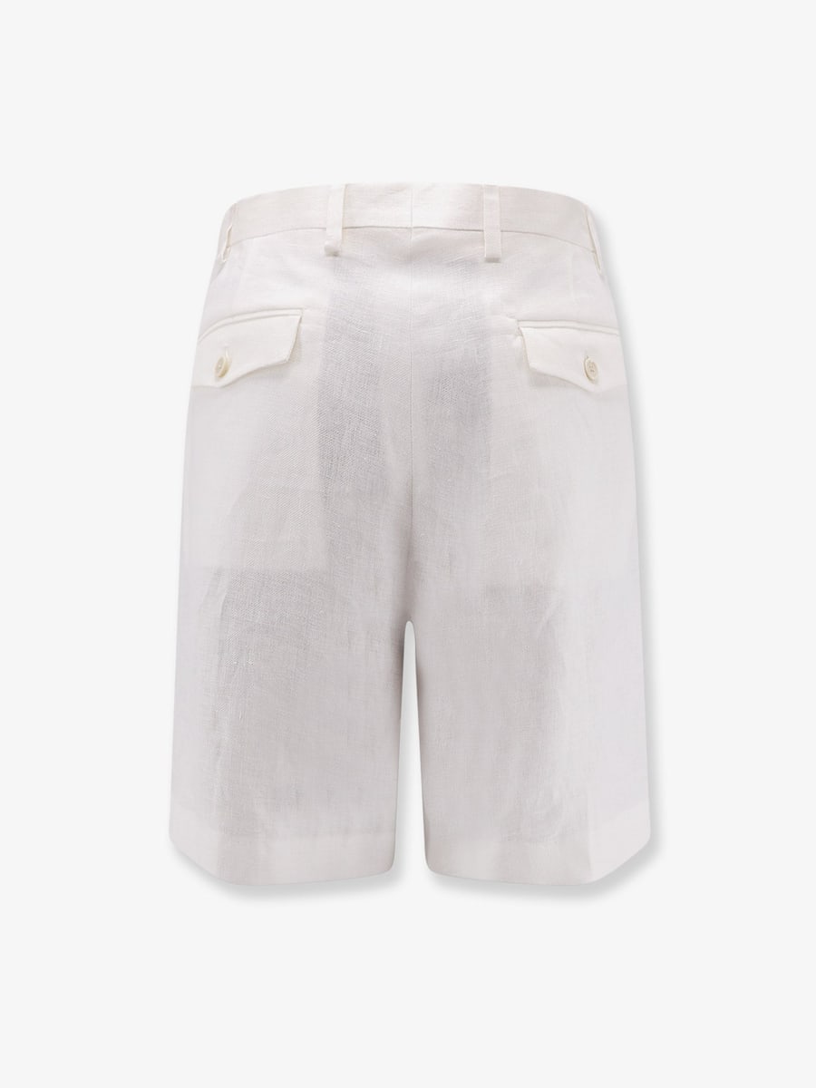 LARDINI Linen shorts, view 4