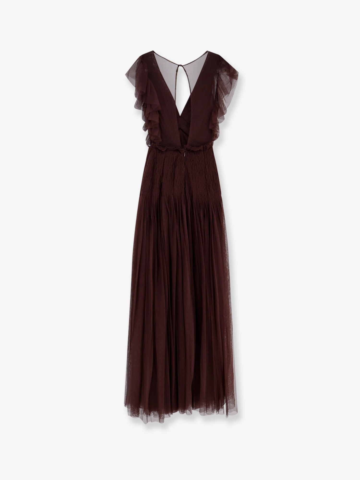 Elisabetta Franchi Red Carpet long dress with rhinestones detail, view 2