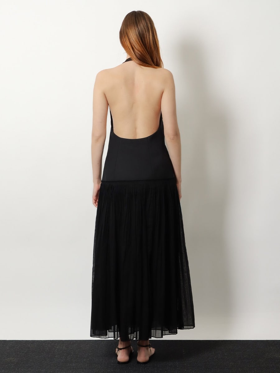 ROHE Pleated long dress, view 3