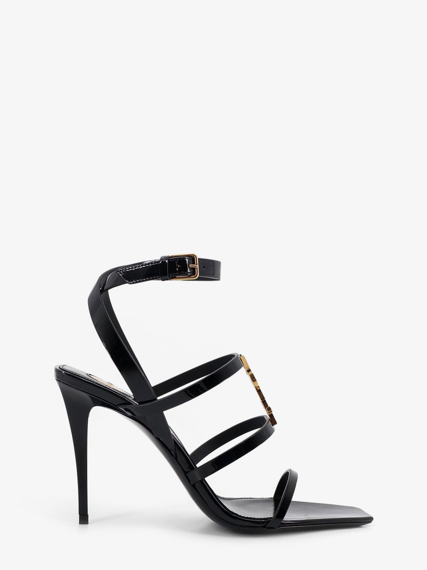 Saint Laurent Cassandre patent leather sandals