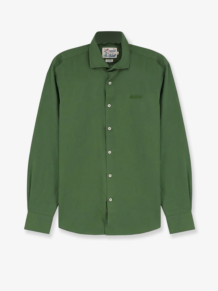 MC2 SAINT BARTH Ice cotton shirt with embroidered logo on the front