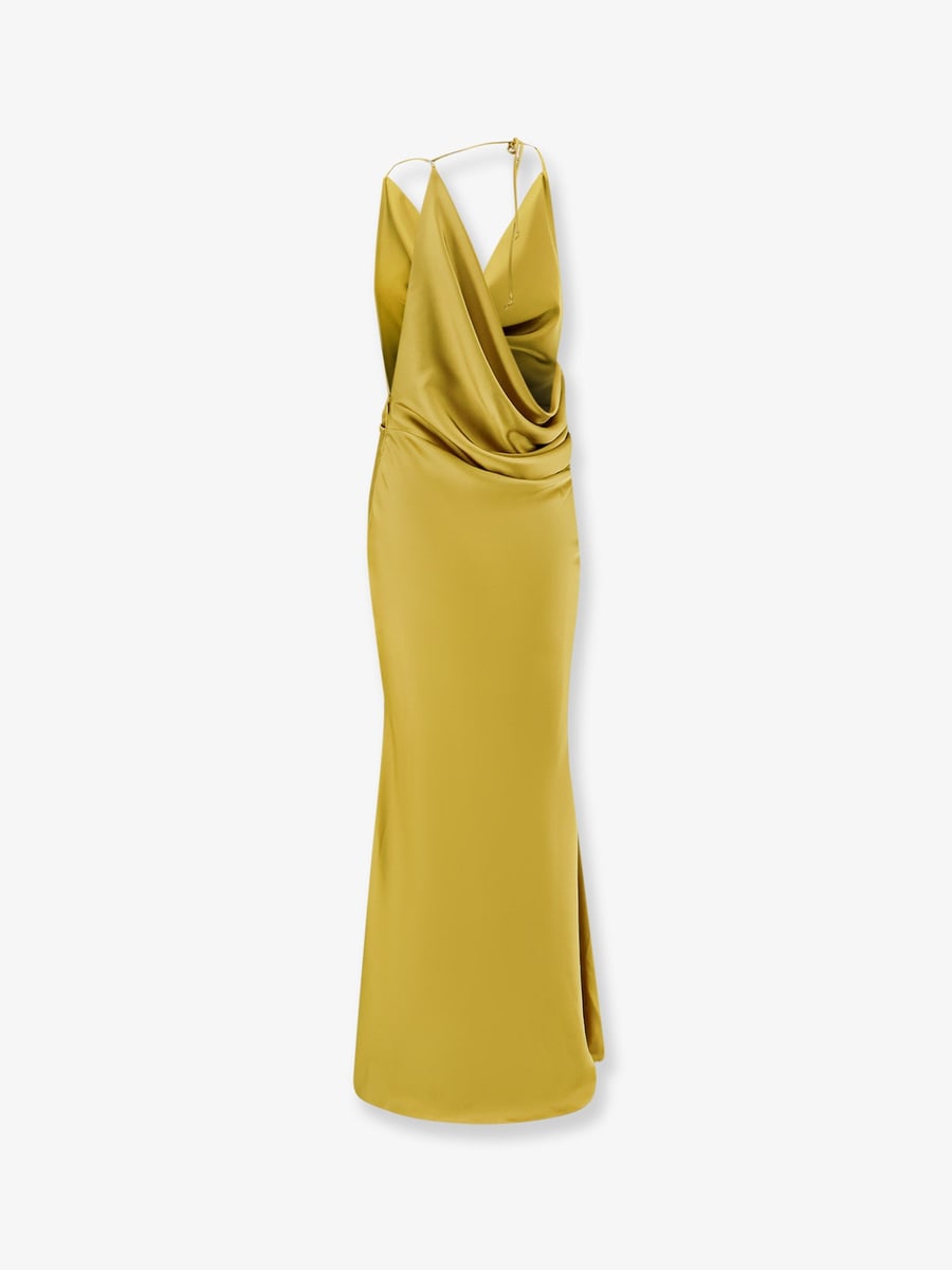 ACTUALEE Satin long dress, view 4