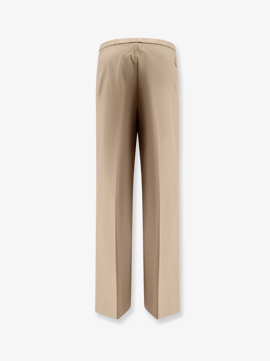 Moncler Cotton trousers with logo patch, view 2