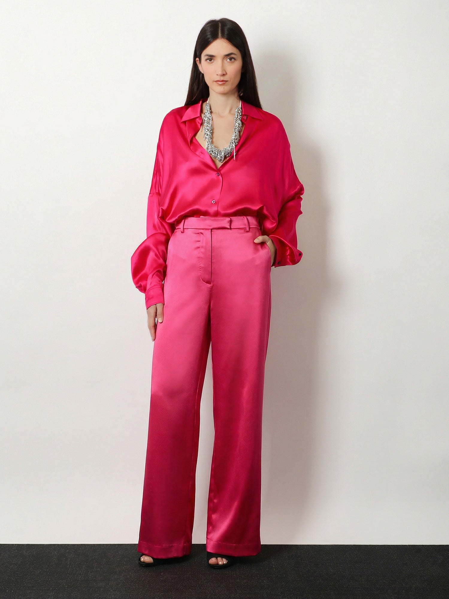 Dries Van Noten Penn satin trousers, view 2