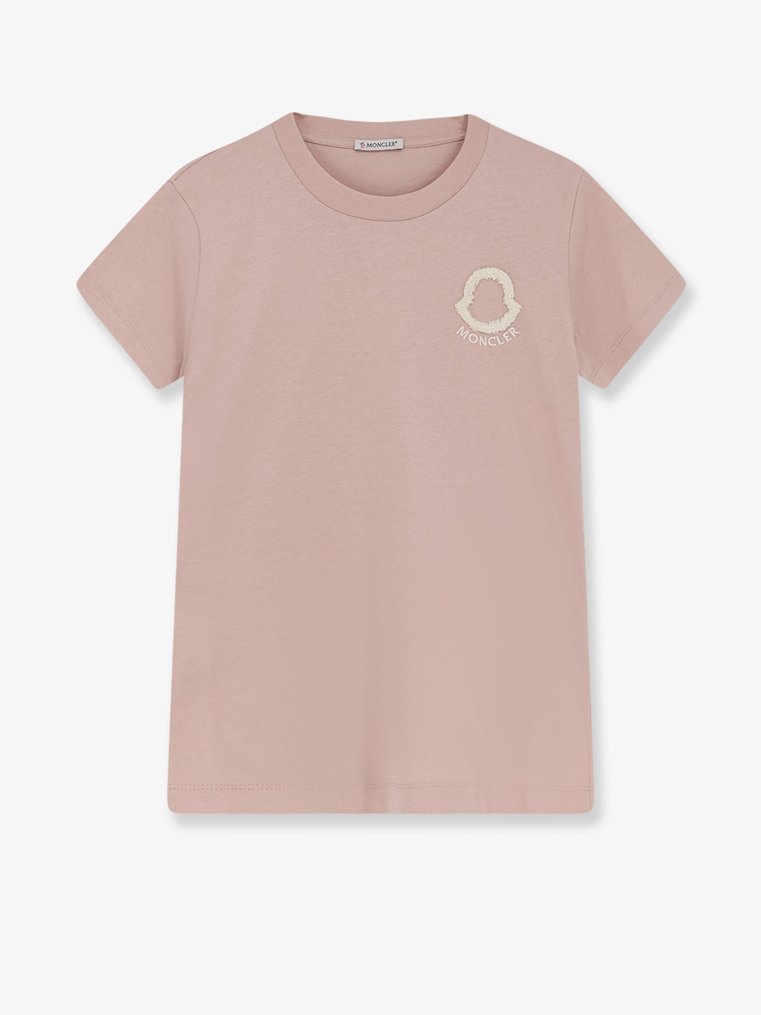 Moncler Cotton T-shirt with flocked logo on the front