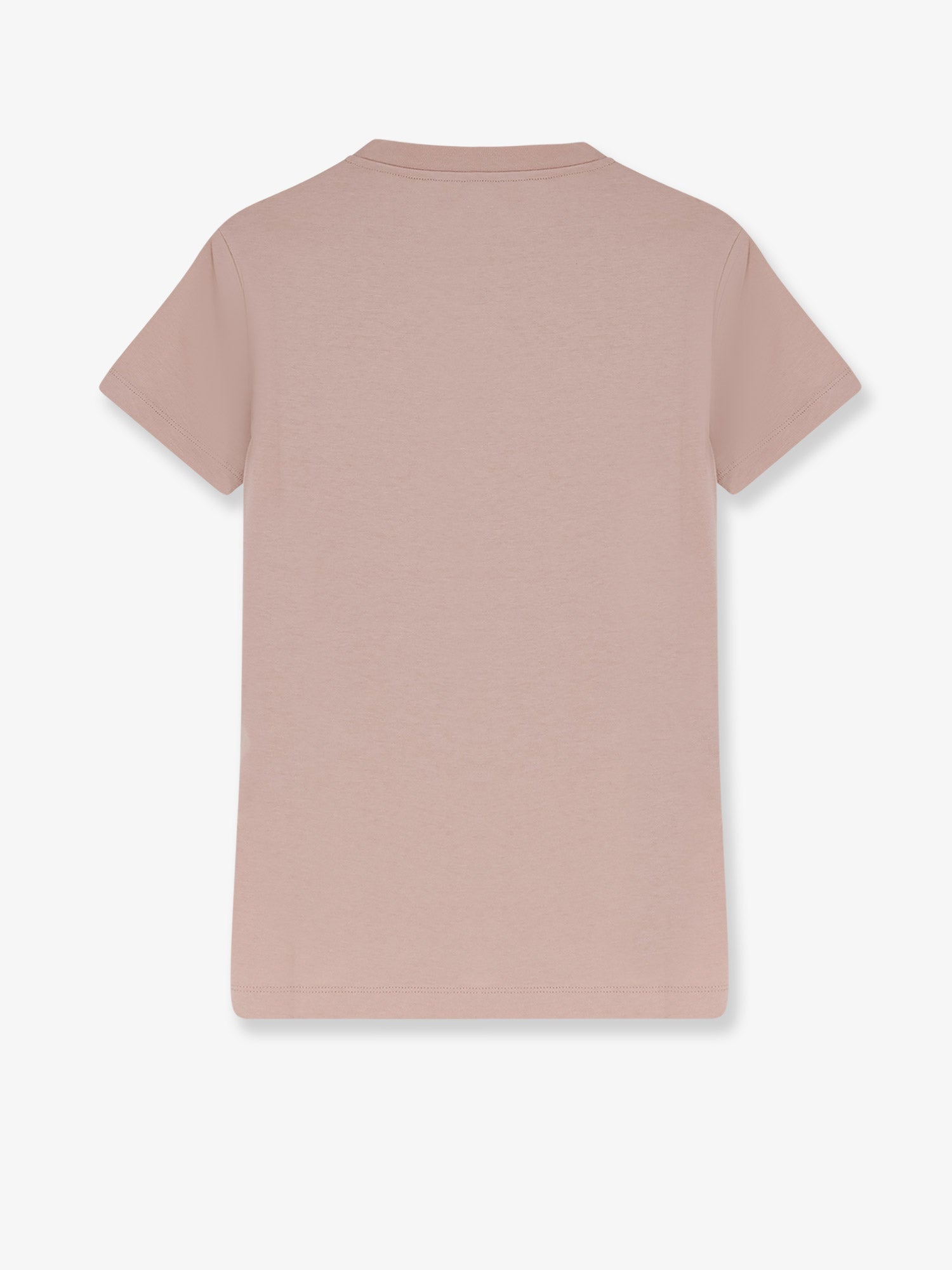 Moncler Cotton T-shirt with flocked logo on the front, view 2