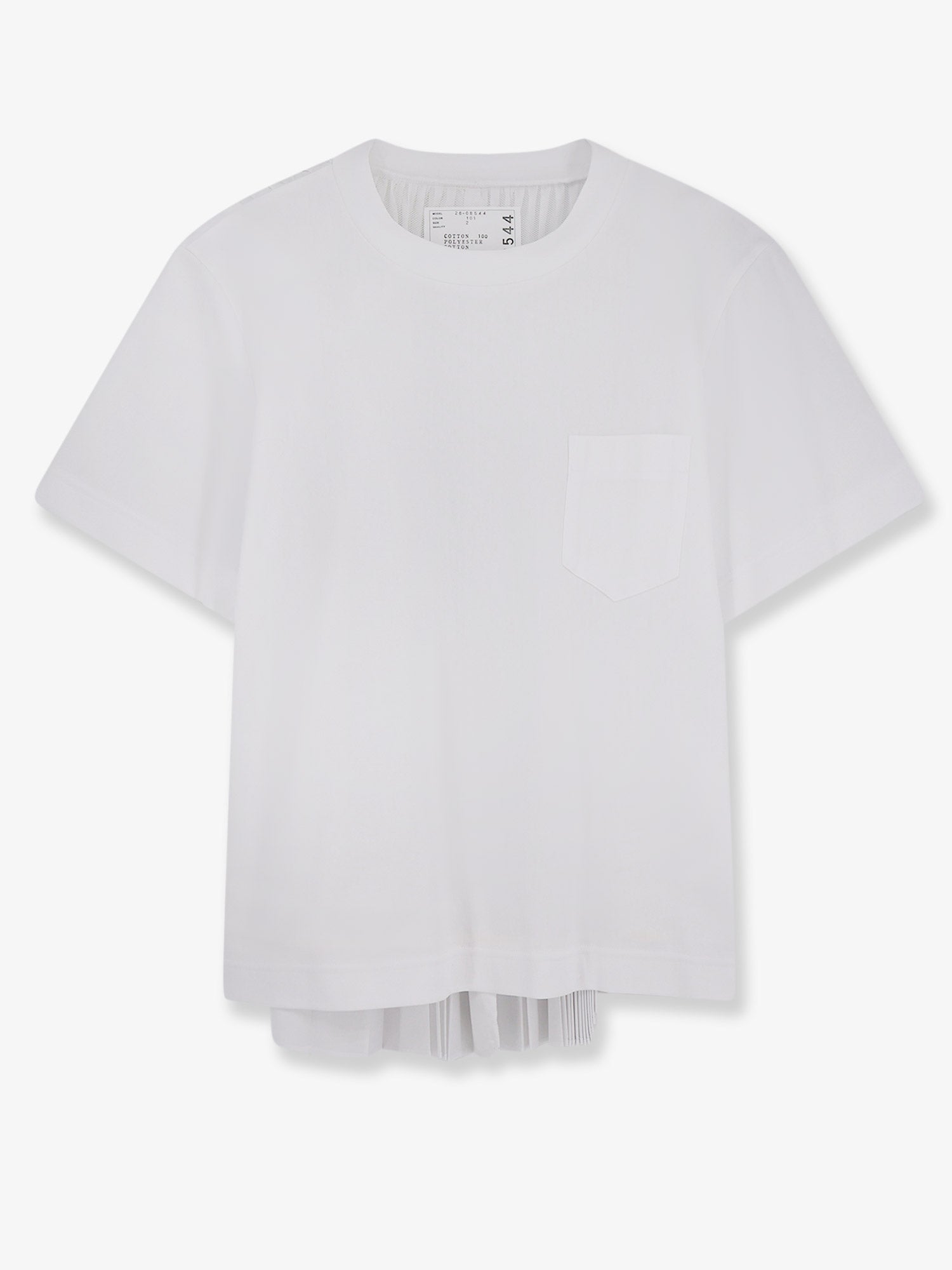 SACAI Cotton and polyester t-shirt