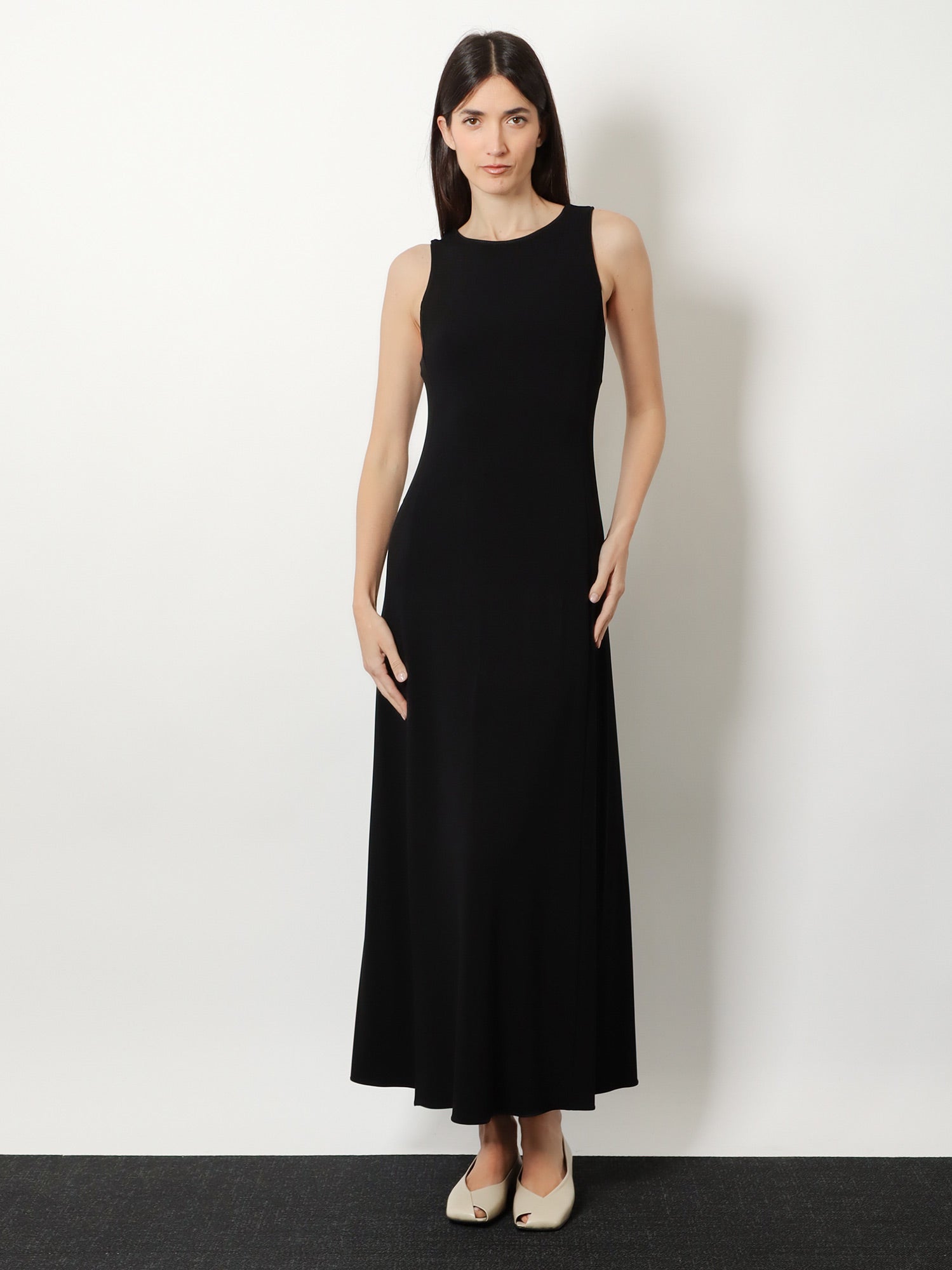 Max Mara Mxppania stretch viscose long dress, view 2