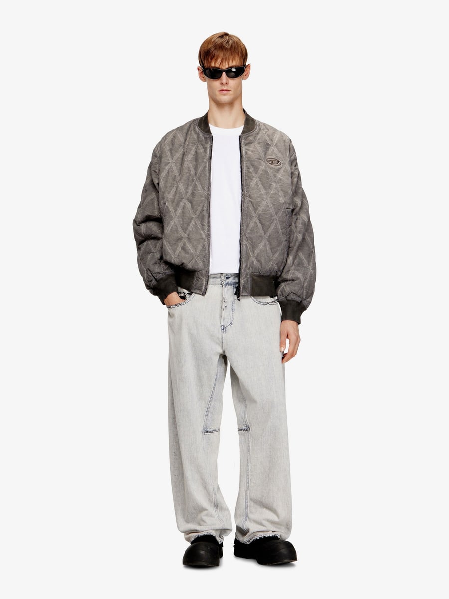 Diesel J-Type-Treat diamond-quilted cotton blend jacket, view 2