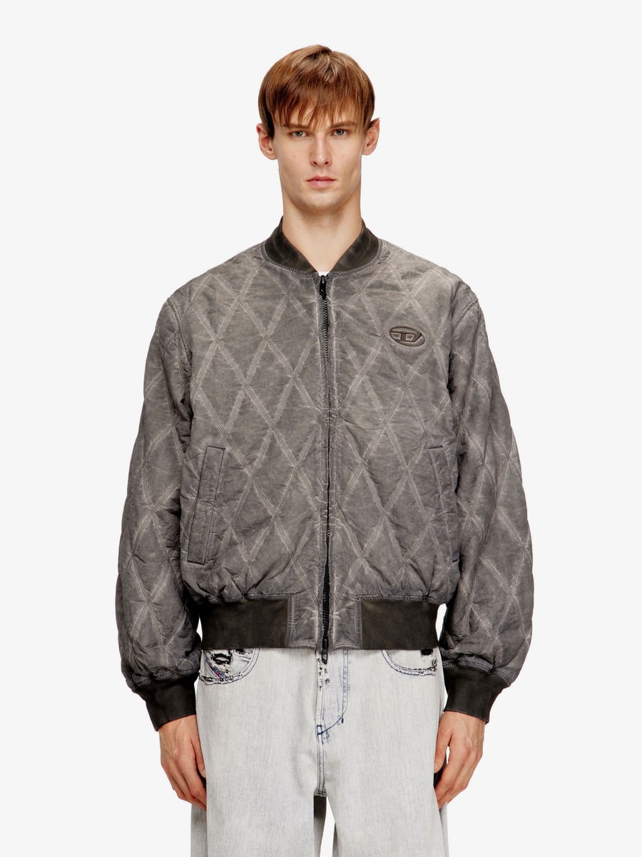 Diesel J-Type-Treat diamond-quilted cotton blend jacket, view 3