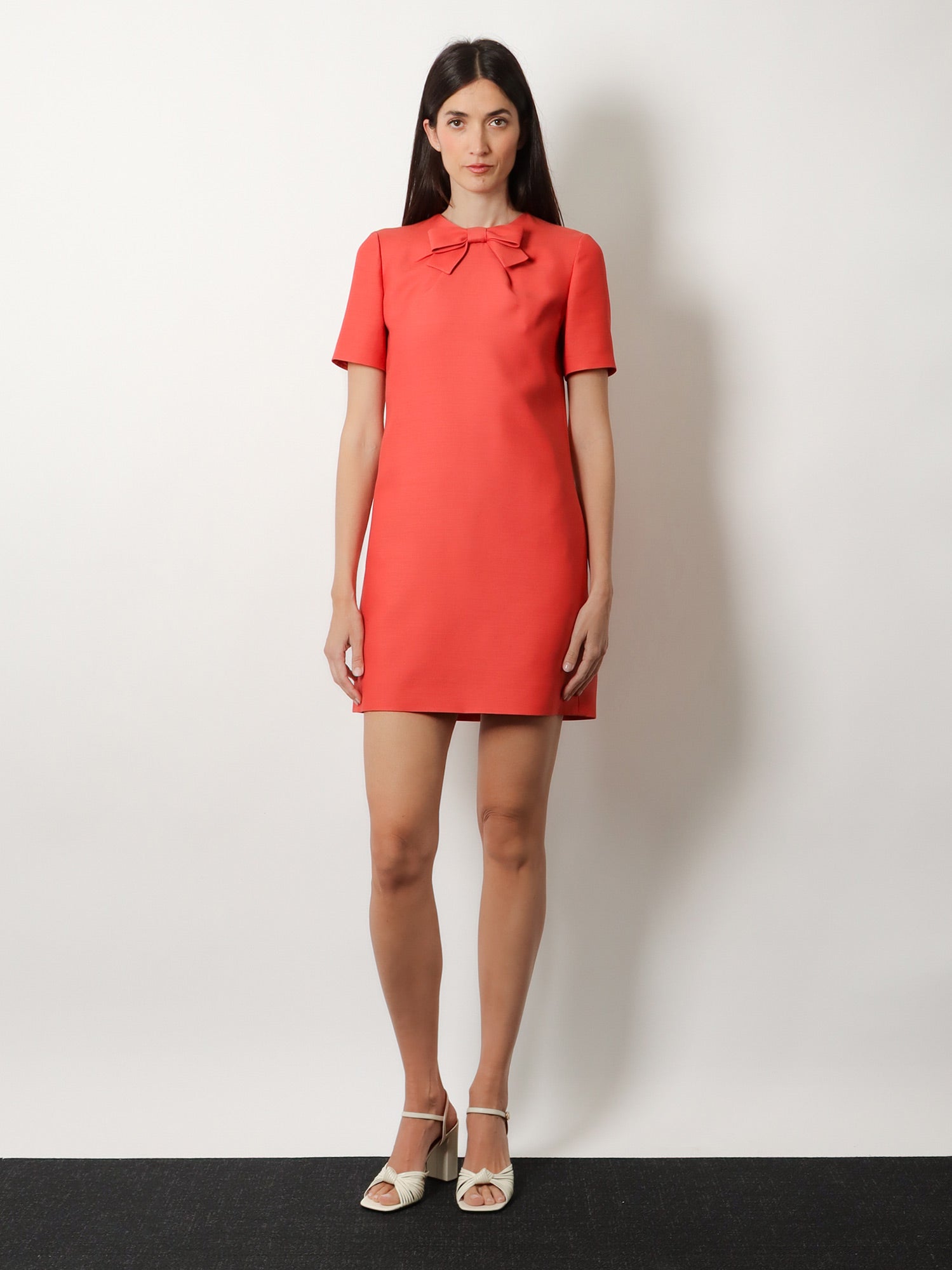 VALENTINO Wool and silk blend short dress, view 2