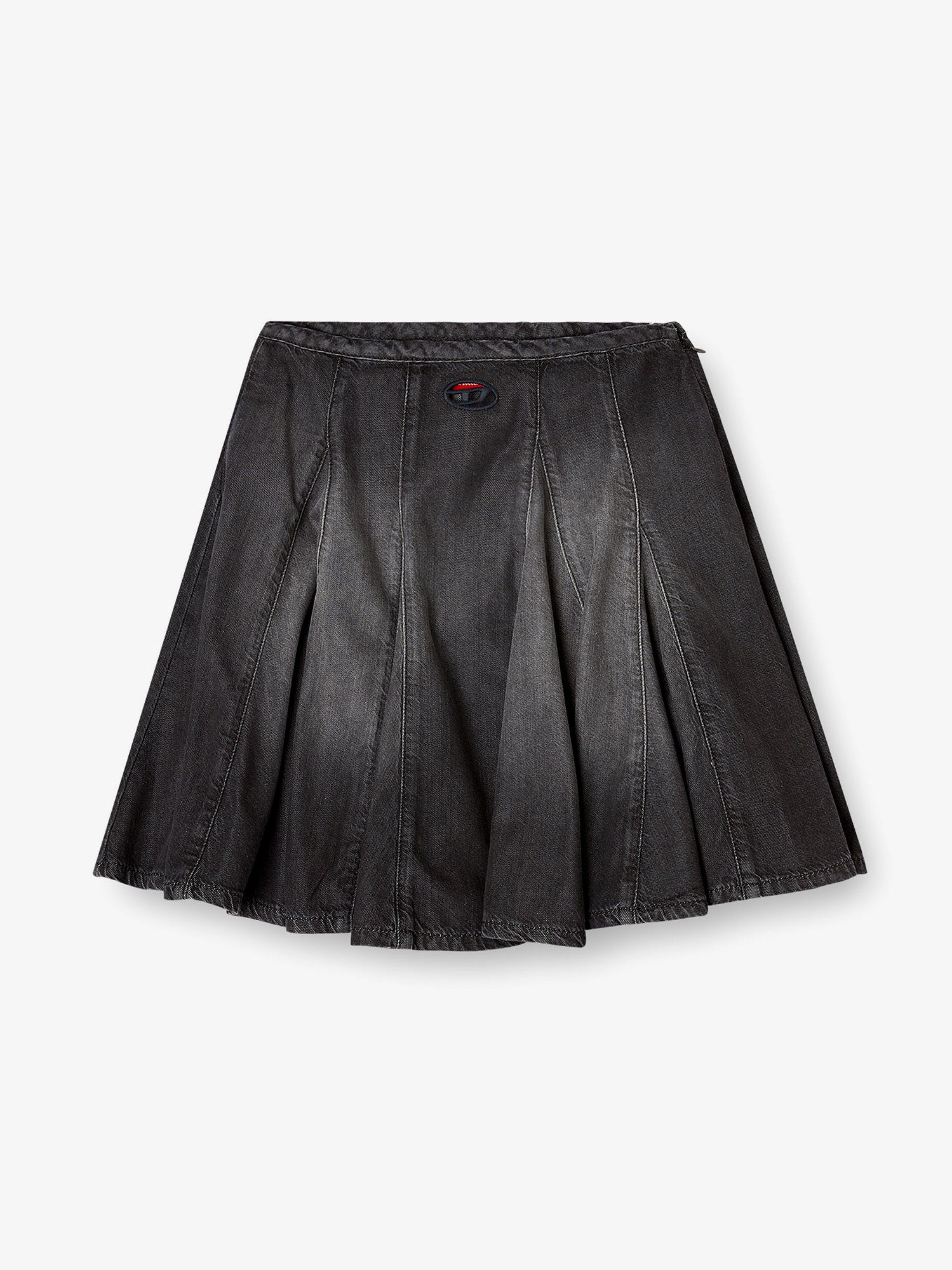 Diesel DE-SPIKI-S short denim skirt with washed-out effect