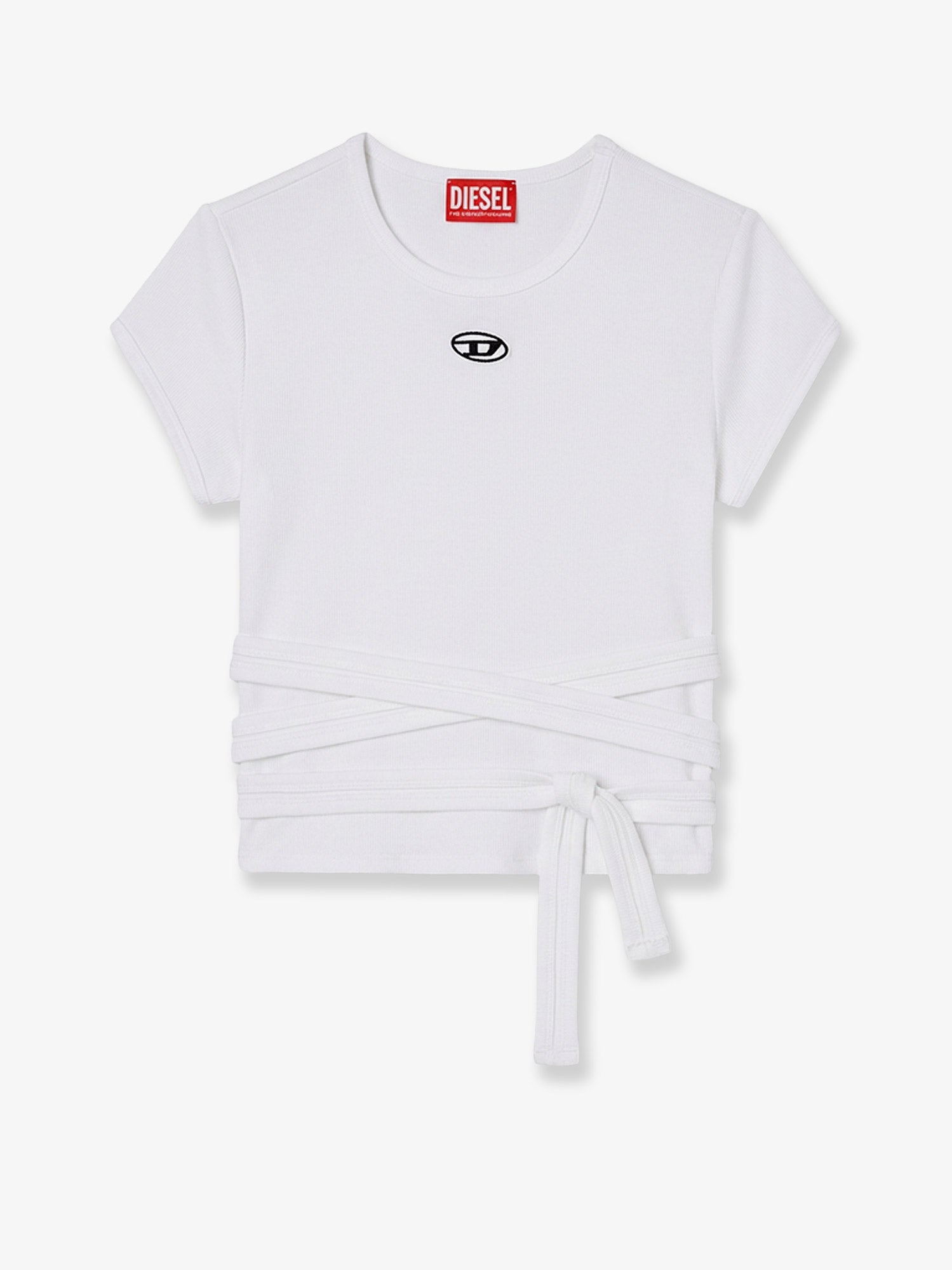 Diesel T-BUNNY-TAIL- S1 cotton T-shirt with tie bands