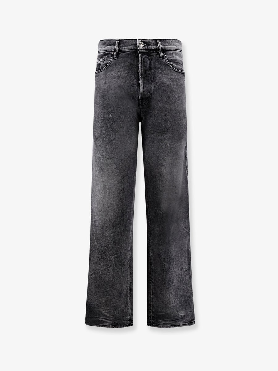 NUMERI 123456789 Denim trousers with back logo patch