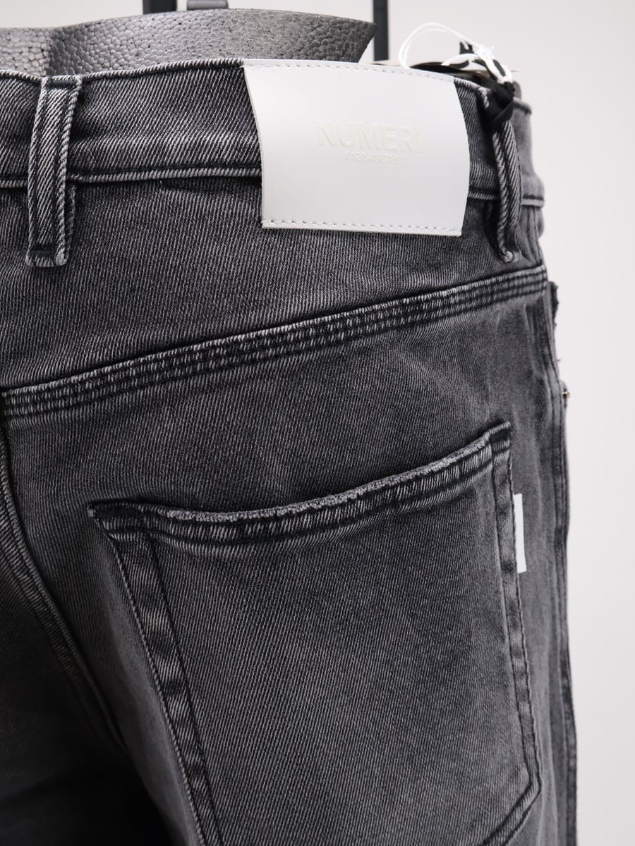 NUMERI 123456789 Denim trousers with back logo patch, view 5