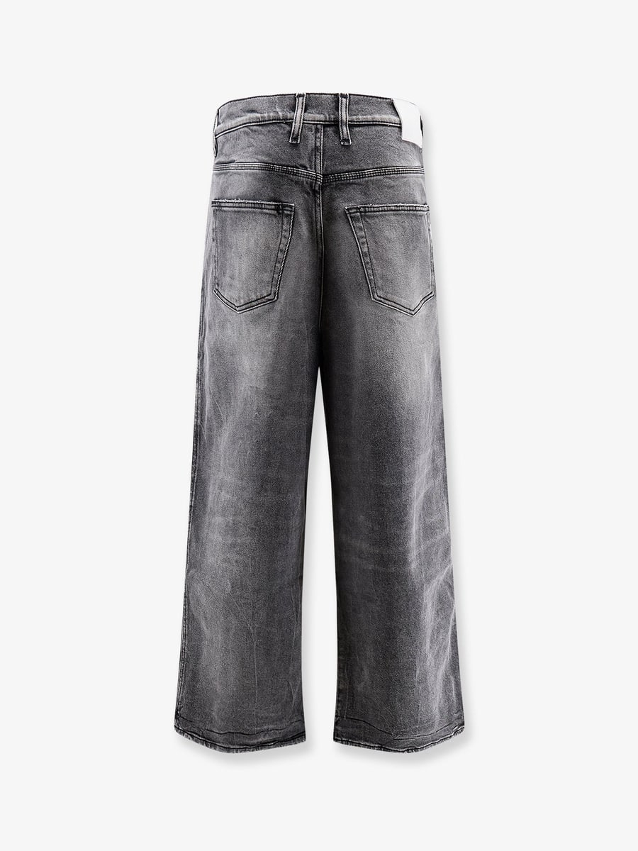 NUMERI 123456789 Grey denim trousers, view 4