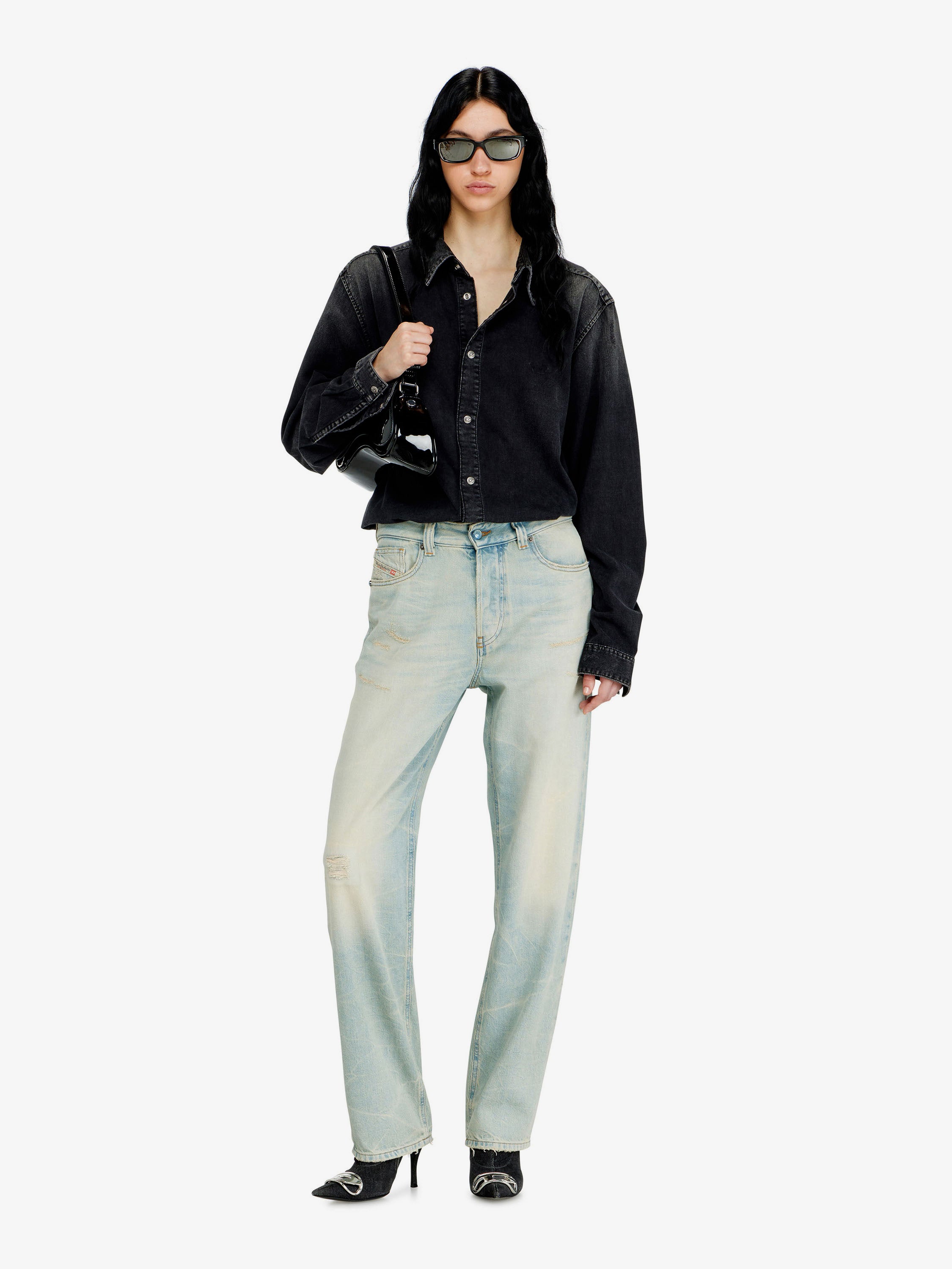 Diesel 1988 D-ARK jeans in washed-out blue denim, view 2