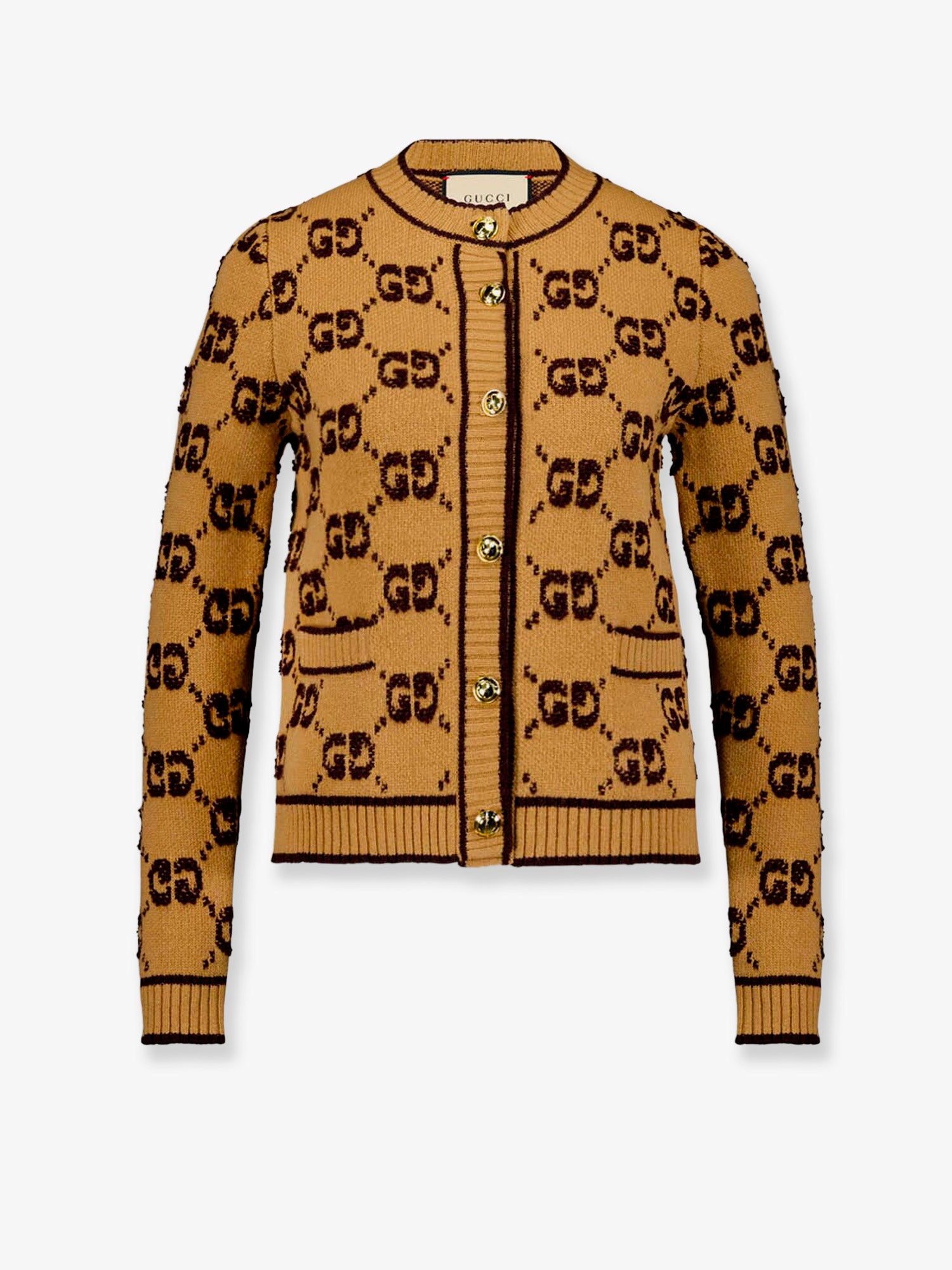 Gucci Wool cardigan with GG inlay
