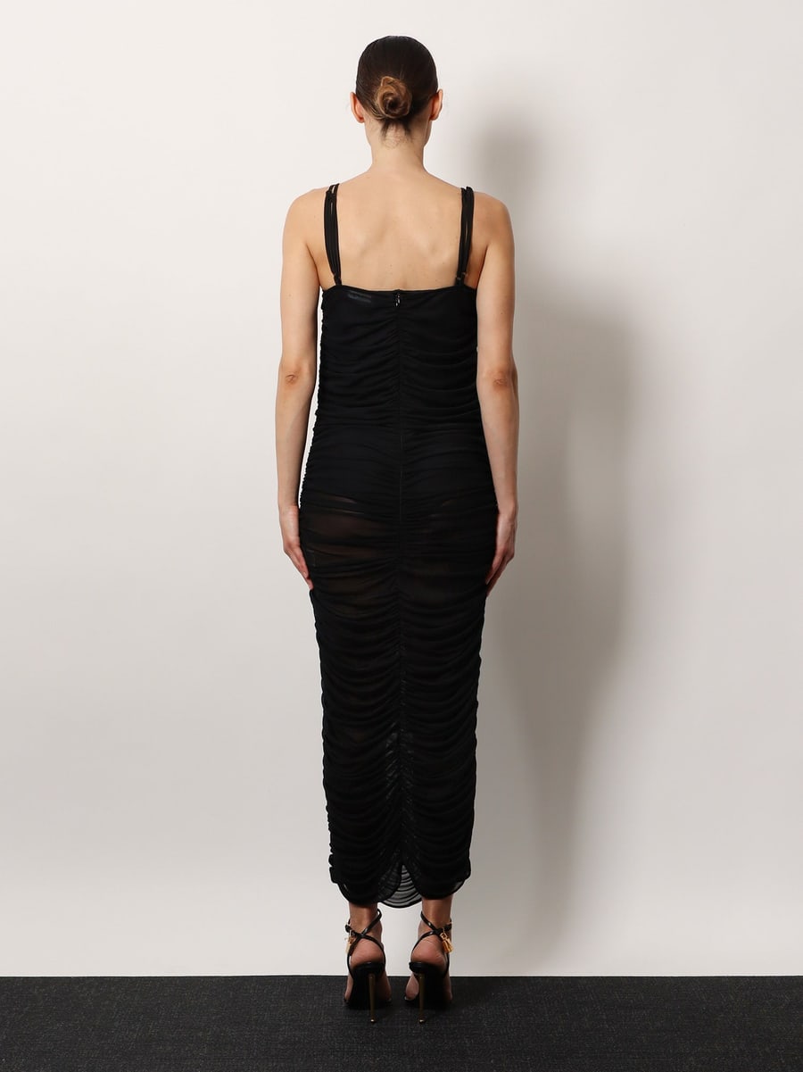 ACTUALEE Nylon draped dress, view 3