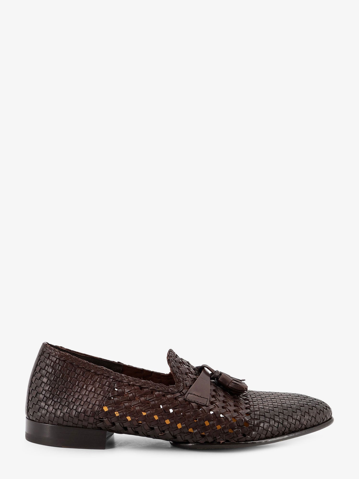 DOUCAL'S Unique leather loafers with woven detail