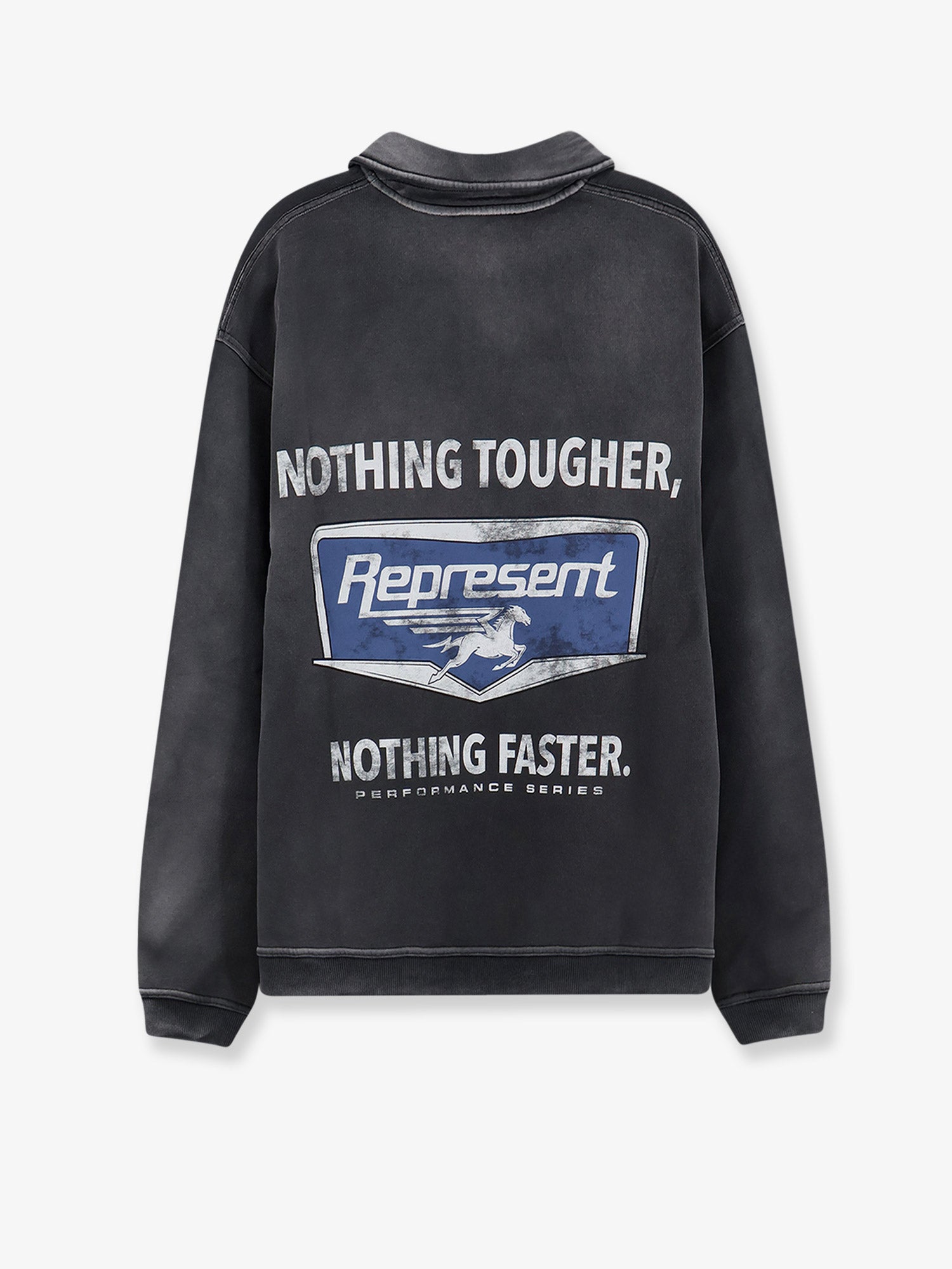REPRESENT Cotton sweatshirt with front logo print, view 2