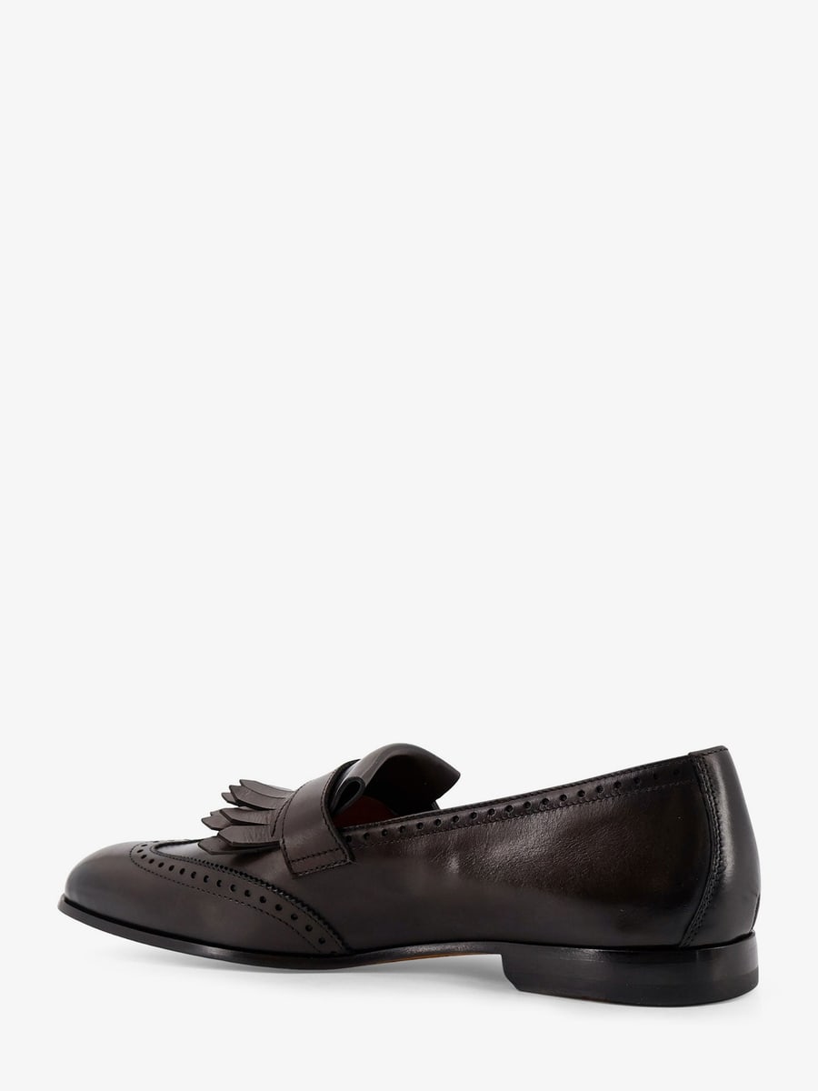 DOUCAL'S Decò leather loafers, view 3