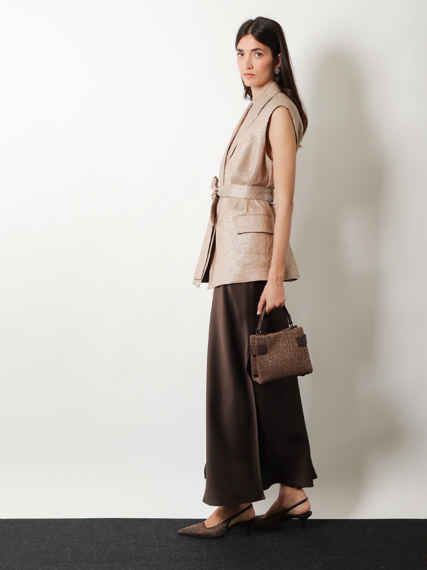 Brunello Cucinelli Essence Riding leather crossbody bag, view 2