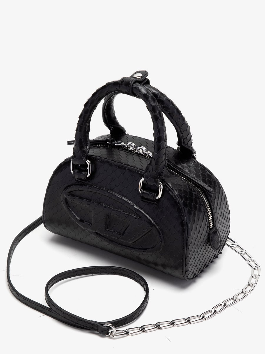 Diesel 1DR Dome python leather crossbody bag, view 5