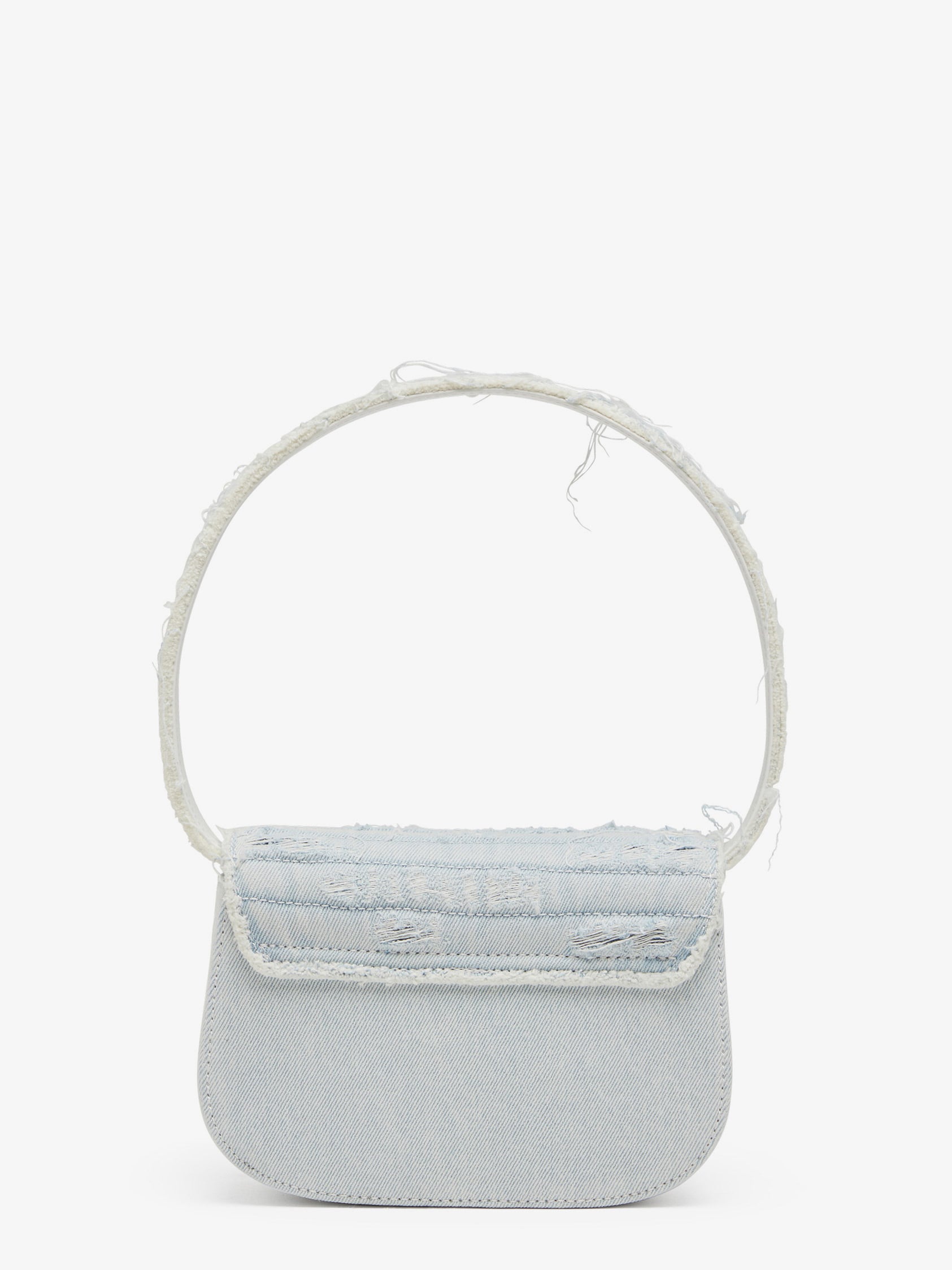 Diesel 1DR denim shoulder bag with rhinestone D logo, view 2
