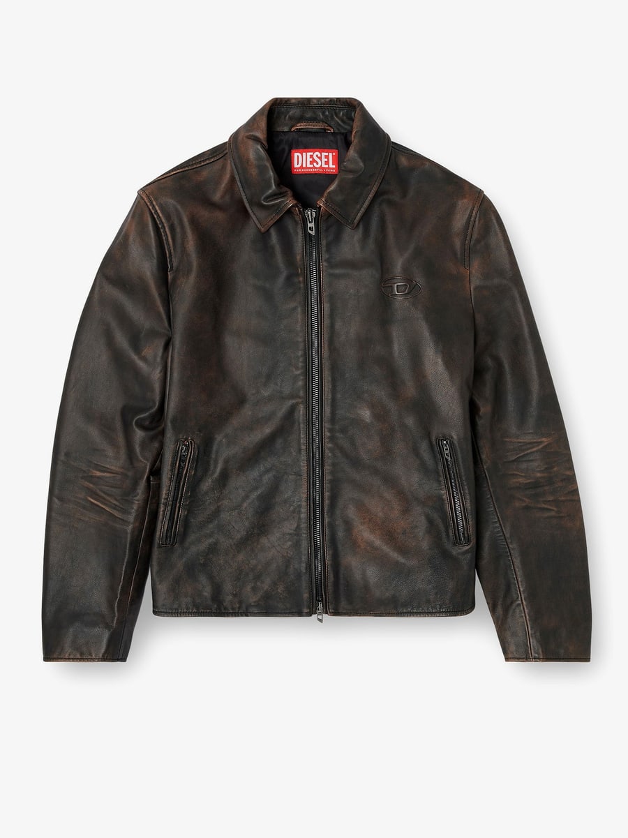Diesel L-Amar-Wrd leather jacket