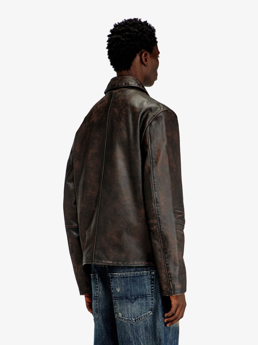 Diesel L-Amar-Wrd leather jacket, view 4